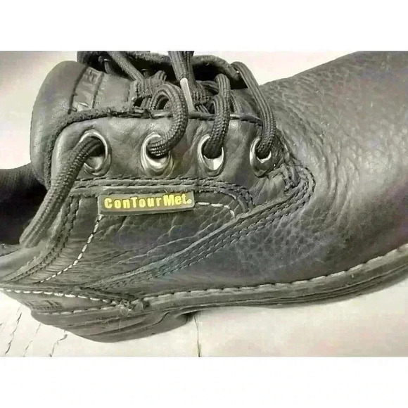 Hytest Opanka Black Leather Steel Toe Safety Shoes Men’s Size 5 M - Picture 8 of 11